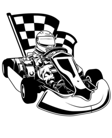 Muur sticker Race auto - jongens - slaapkamer - speelkamer 50x47 cm