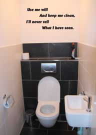Muursticker toilet Us  me will - Wall-art wc  80x30 cm