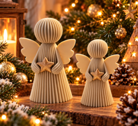 Prachtige engelen met gouden ster (kerst)