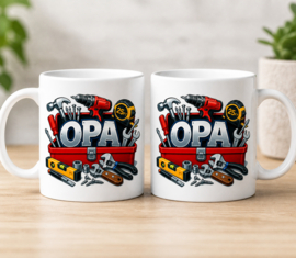 Gepersonaliseerde Mok 330ml – Tool Design Papa/Opa/Bonus Papa / Bonus Opa
