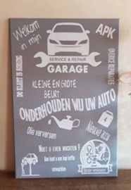 Tekstbord Garage