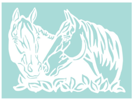 Muur - Raam sticker -Aanhanger -  Paarden - Horses   -Decoratief