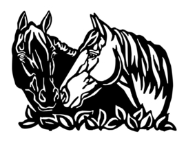 Muur - Raam sticker -Aanhanger -  Paarden - Horses   -Decoratief