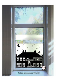 Raamsticker Het pietenhuis