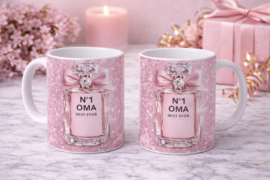 Bedrukte mok voor  oma  - parfum