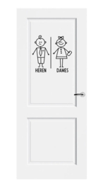 Wc - Toilet -  Quote deursticker Heren - Dames - Horeca -