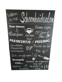Tekstbord  Schoonheidssalon