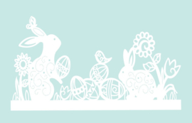 Raam sticker Pasen - Paashaas - eieren - Decoratief