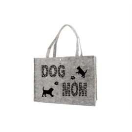 Vilten tas Dog Mom - Verjaardag - Moederdag - Looster-Art&design