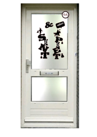 Raam / deur sticker welkom sint en piet