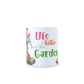 Koffie beker - thee mok life is better garden - tuin