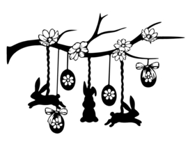 Raam sticker paastak - decoratief - pasen