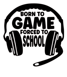 Muur - raam sticker Born to  Game - spel - Level  - play
