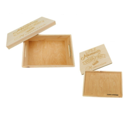 Houten bewaarkistje  Little moment