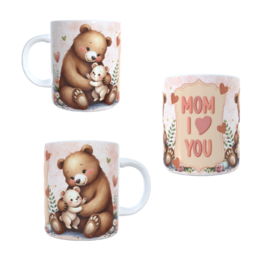 Koffie beker - thee mok - Mom I love you - bear - lief beertjes