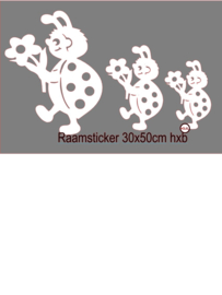 Raamstickers Lieveheersbeestjes 3 stuks