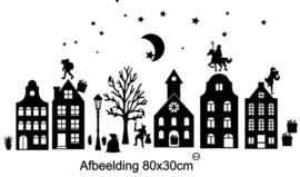 Statische raamstickers combi sint en kerst
