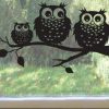 Raam of muursticker  uil op tak