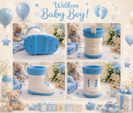 Baby Laarsje Cadeau – Geboorte & Babyshower jongen  boy