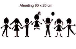 Raamsticker vrolijke kinderen