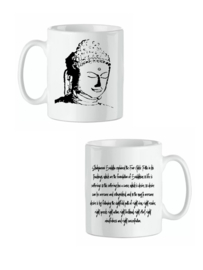 Bedrukte beker Boedha met spreuk  - Buddha - Verjaardag geschenk - Looster-art&design