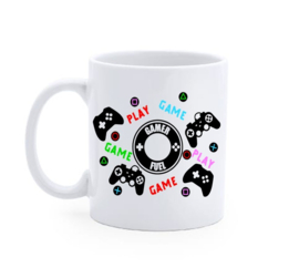 Bedrukte beker Gamer - game - play - level