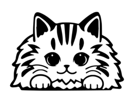 Auto raam sticker Poes - Cat - Kat - Funny - Grappig