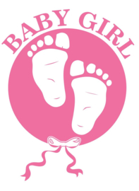 Sticker - Baby Girl - Geboorte - Kinderkamer -
