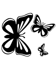 Auto raam Sticker 3 Vlinders Laptop - decoratie - Muursticker - Scootersticker