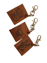 Lederen sleutelhangers