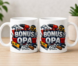 Gepersonaliseerde Mok 330ml – Tool Design Papa/Opa/Bonus Papa / Bonus Opa