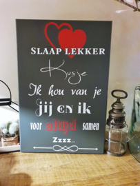 Tekstbord Slaap lekker