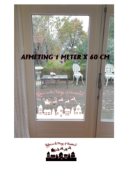 Statische / herbruikbare  raamsticker kerst