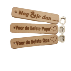 Houten (  Bier ) opener  Verjaardag of Vaderdag  Mancave