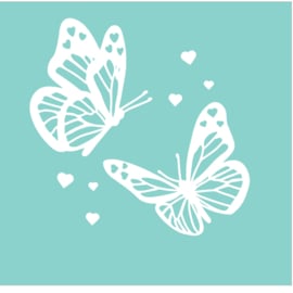 Raam muur stickers Vlinder 2 stuks - decoratieve Wall art 30x30 cm