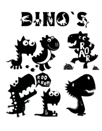 Muur sticker Dino`s  Tyrannosaurus rex  Kinderkamer - Slaapkamer