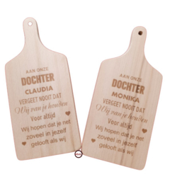 Gepersonaliseerde Snij / Serveer Plank Broodplank - Verjaardag - Dochter  Spreukenbord