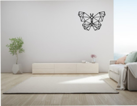 Muur - raam sticker  - Geometrische vlinder - butterfly - Decoratief -  afmeting 50x35 cm