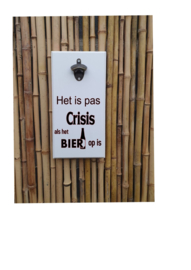 Bier wandbord  incl opener Crisis