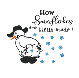 Kerst grappige raam sticker How snowflakes are really made  decoratie raam
