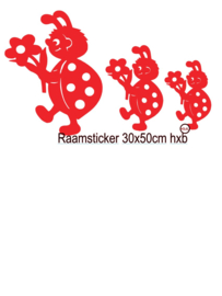 Raamstickers Lieveheersbeestjes 3 stuks