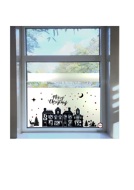 Kerst tafereel  raamsticker