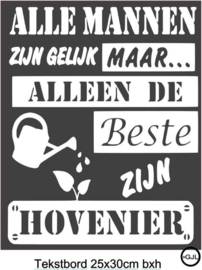 Tekstbord - spreukenbord - hovenier