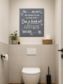Design WC tekstbord Hey schat