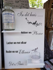 Wandbord In dit huis