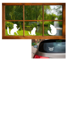 Raam - Muursticker Harige katten - Poezen - Decoratief - Furry Cats incl Autosticker -