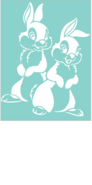 Raamsticker Haasjes - Pasen - Bunny`s - Wall art