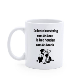 Bedrukte beker  Boer - boerin