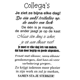Muur - Deur sticker Collega`s - Werkvloer - Kantine