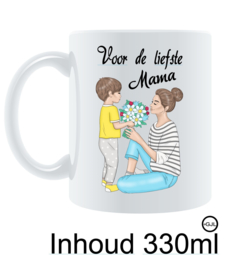 Bedrukte beker Voor de liefste Mama  zoon / moeder